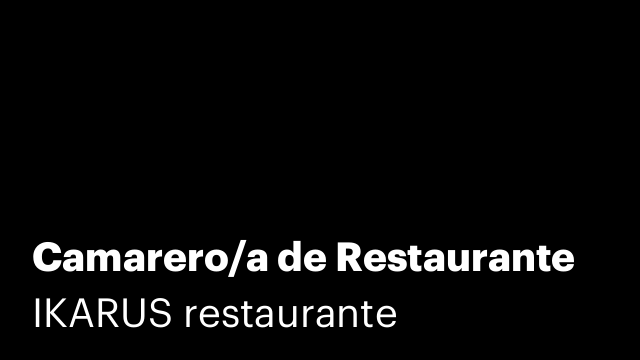 Camarero/a de Restaurante