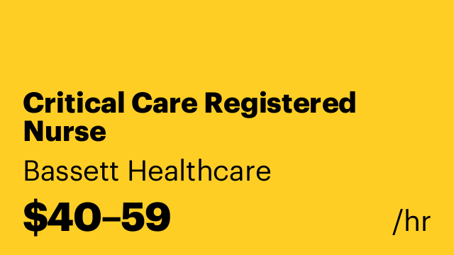 Critical Care Registered Nurse