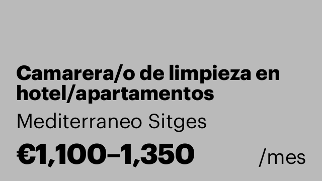Camarera/o de limpieza en hotel/apartamentos