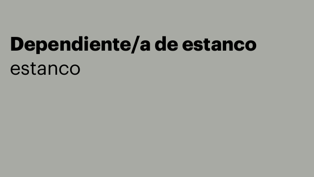 Dependiente/a de estanco