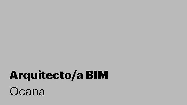 Arquitecto/a BIM