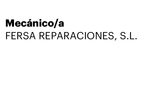 Mecánico/a