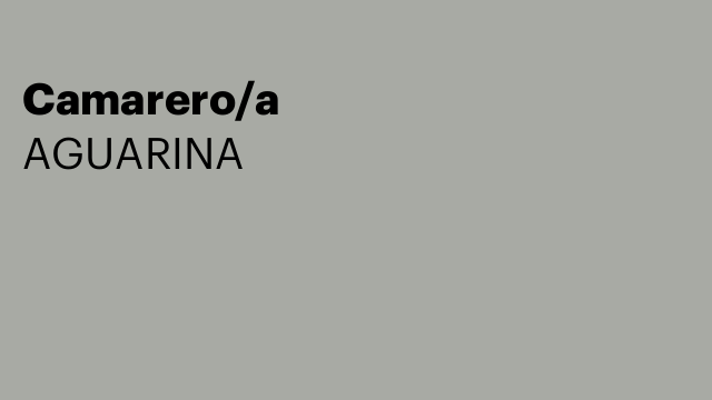 Camarero/a