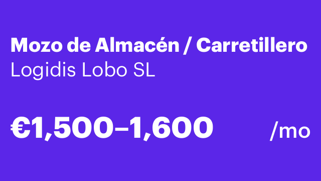 Mozo de Almacén / Carretillero