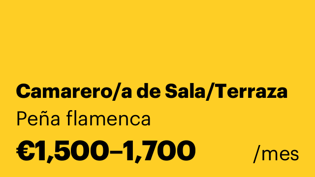 Camarero/a de Sala/Terraza