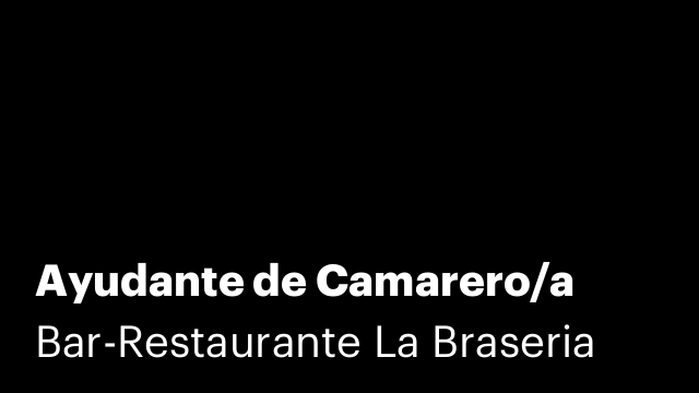 Ayudante de Camarero/a