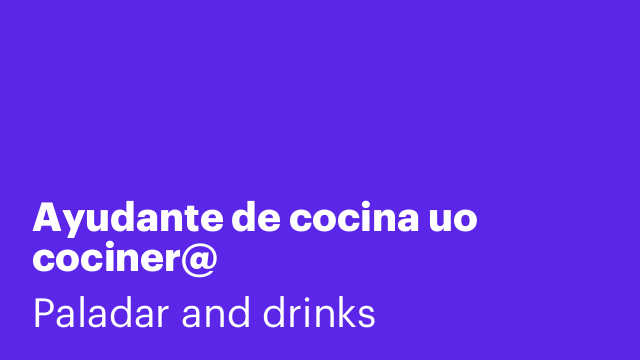 Ayudante de cocina uo cociner@
