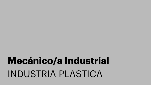 Mecánico/a Industrial
