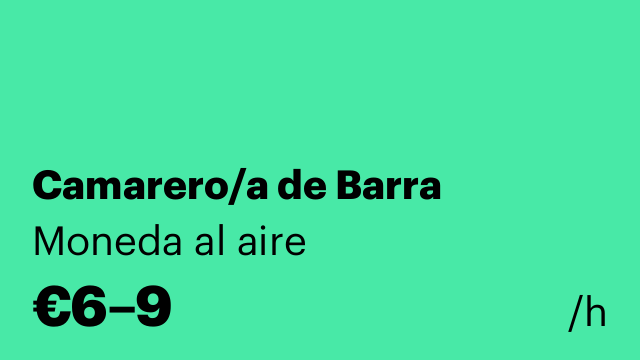 Camarero/a de Barra