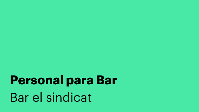 Personal para Bar