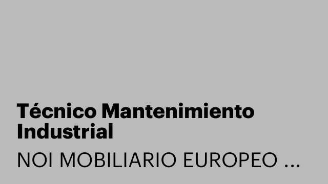 Técnico Mantenimiento Industrial