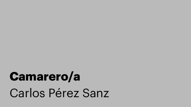 Camarero/a