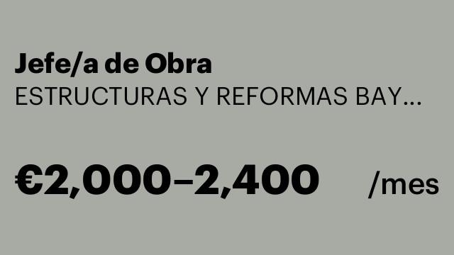 Jefe/a de Obra