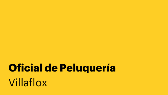 Oficial de Peluquería