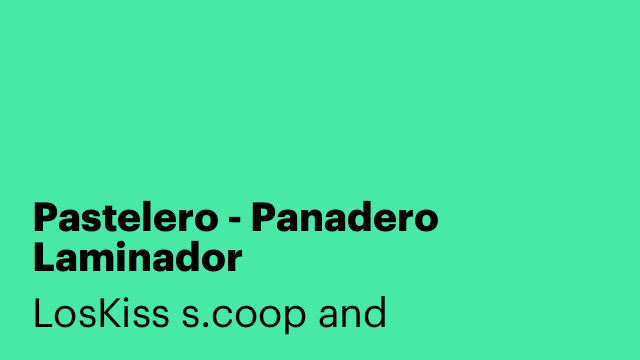 Pastelero - Panadero Laminador
