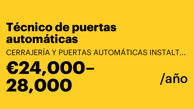 Técnico de puertas automáticas