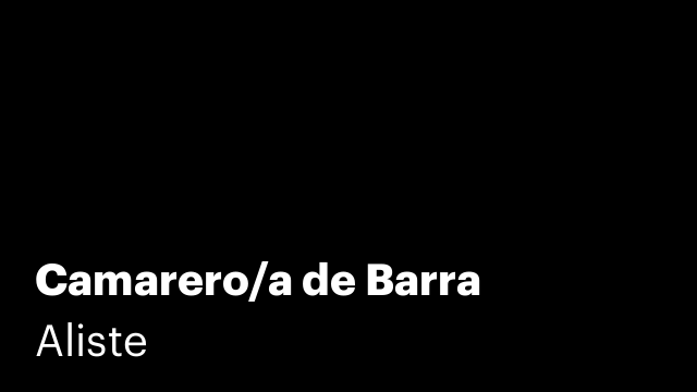 Camarero/a de Barra