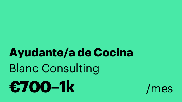 Ayudante/a de Cocina