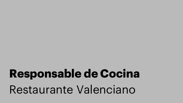 Responsable de Cocina