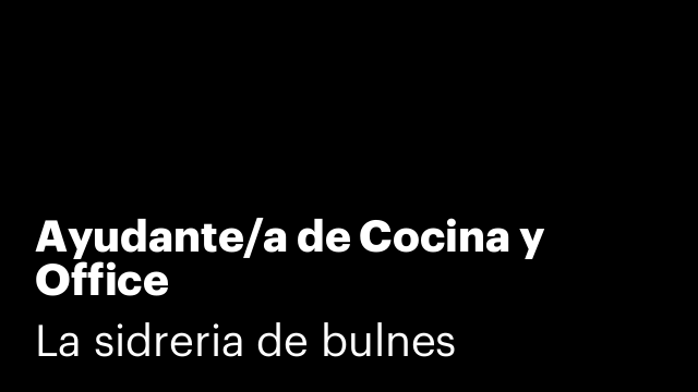 Ayudante/a de Cocina y Office