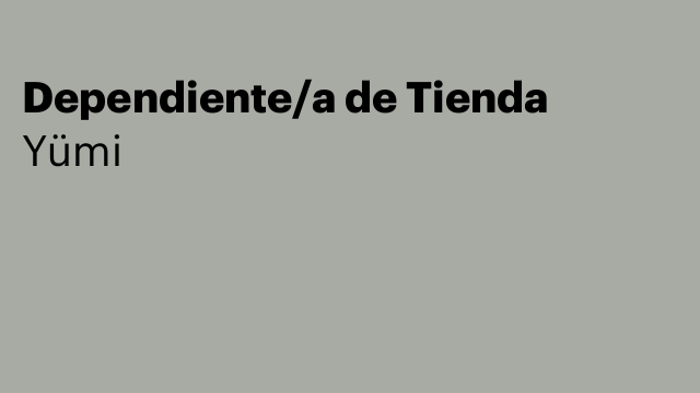 Dependiente/a de Tienda