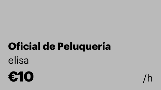 Oficial de Peluquería