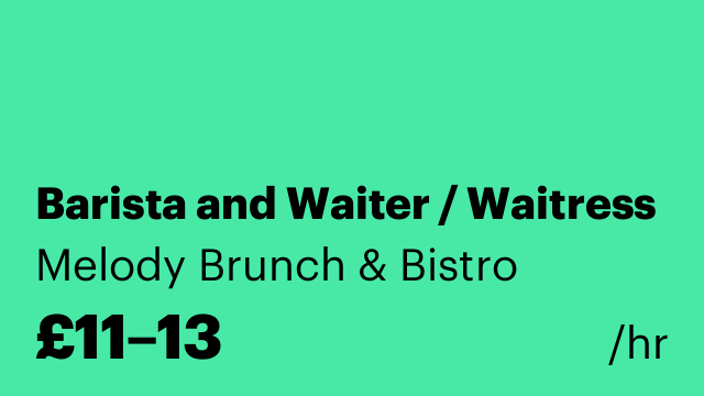Barista and Waiter / Waitress