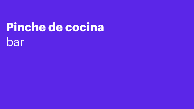 Pinche de cocina