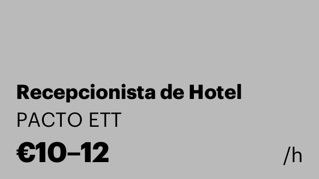 Recepcionista de Hotel