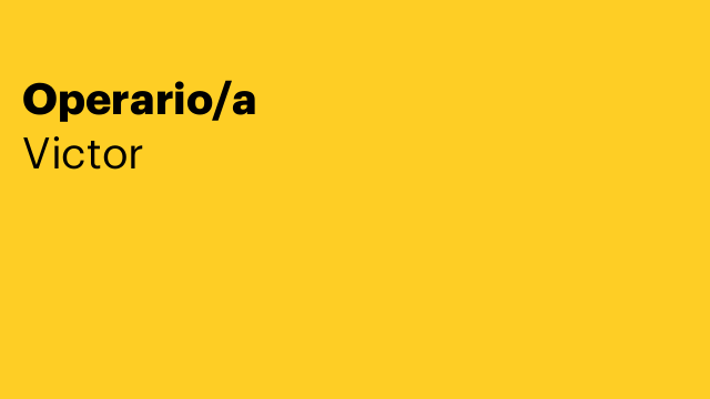 Operario/a