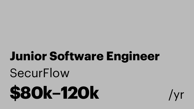 Junior Software Engineer