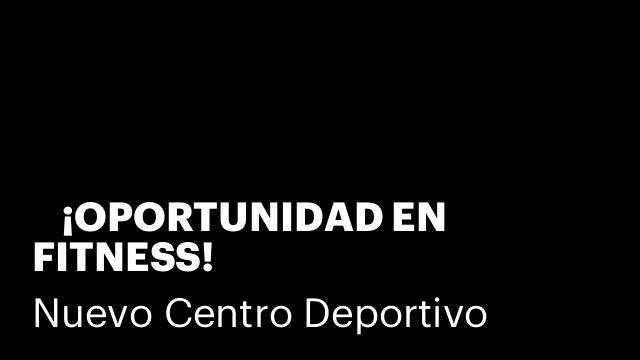 🚨 ¡OPORTUNIDAD EN FITNESS! 🚨