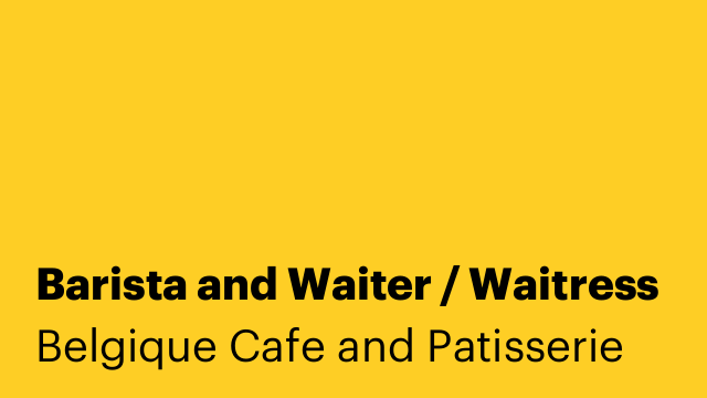 Barista and Waiter / Waitress