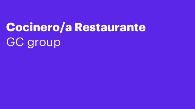 Cocinero/a Restaurante