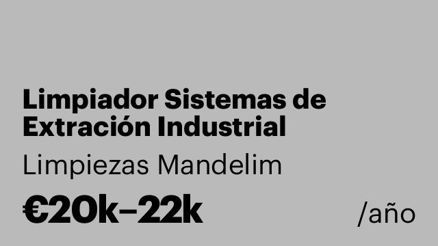 Limpiador Sistemas de Extración Industrial