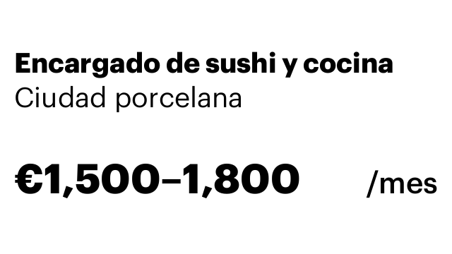 Encargado de sushi y cocina