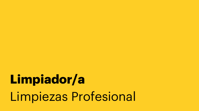 Limpiador/a