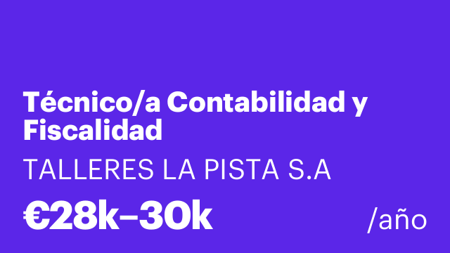 Técnico/a Contabilidad y Fiscalidad