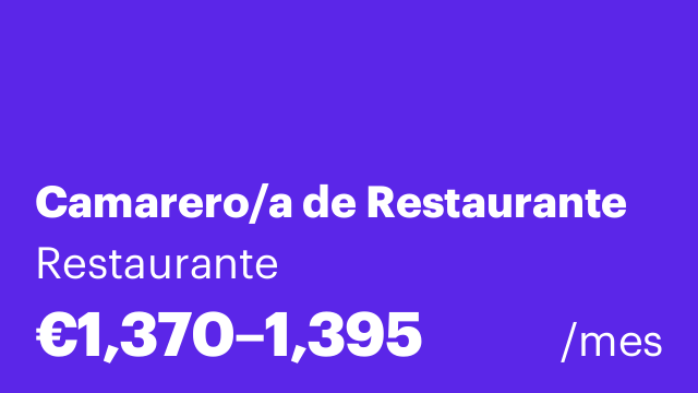 Camarero/a de Restaurante