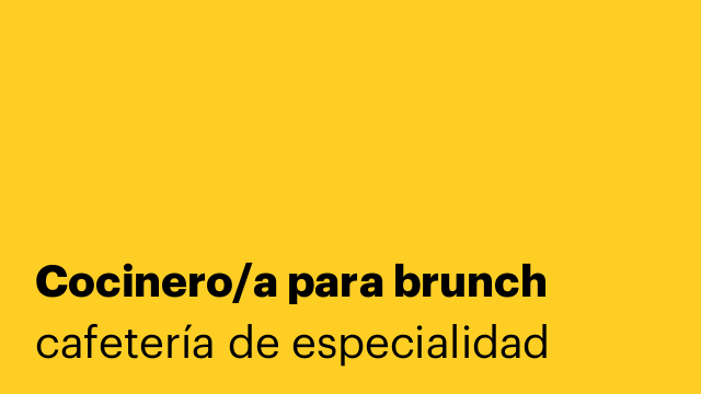 Cocinero/a para brunch