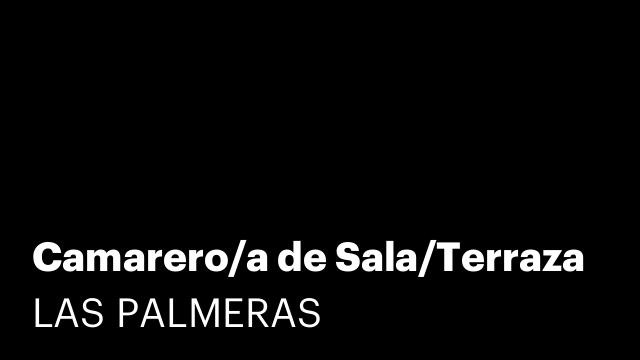 Camarero/a de Sala/Terraza