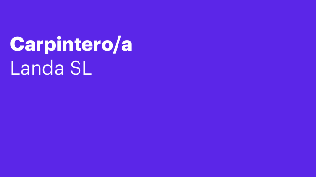 Carpintero/a