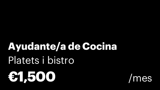 Ayudante/a de Cocina