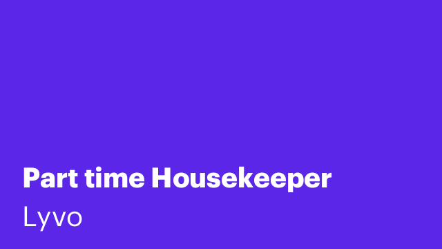 Part time Housekeeper