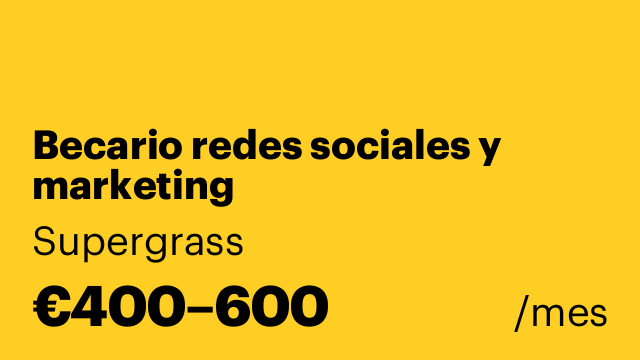 Becario redes sociales y marketing