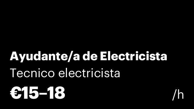 Ayudante/a de Electricista