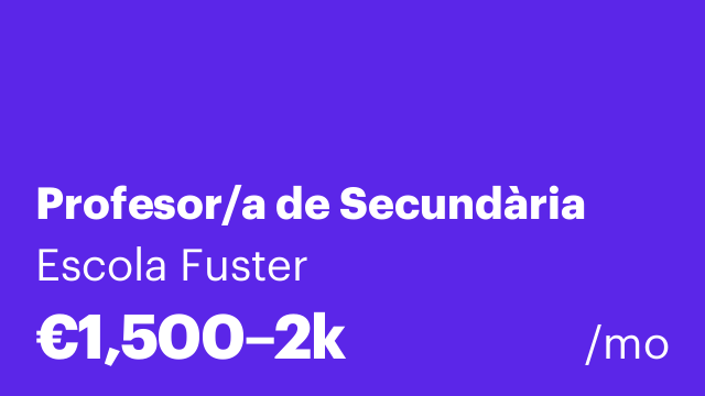 Profesor/a de Secundària