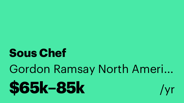 Sous Chef