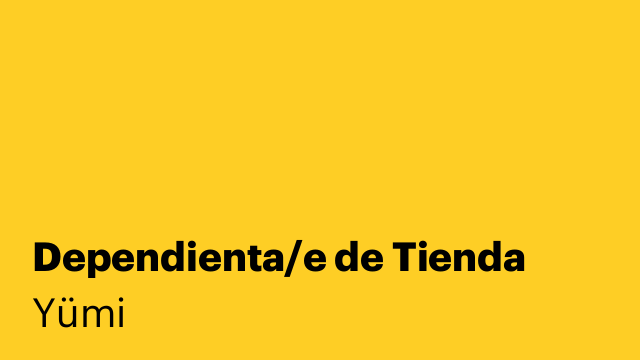 Dependienta/e de Tienda