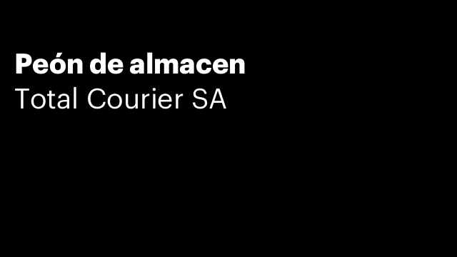 Peón de almacen